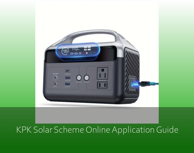 KPK Solar Scheme Online Application Guide